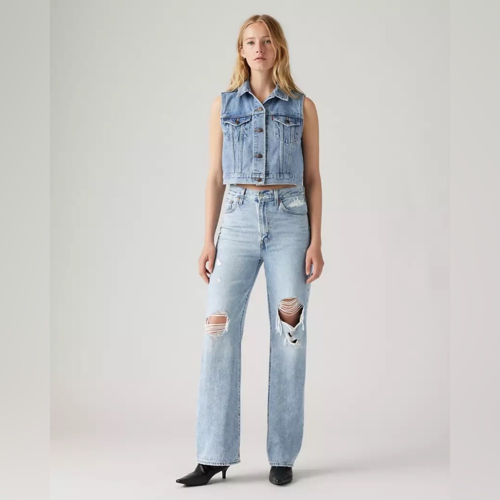 Levi’s RIBCAGE WIDE LEG WOMEN'S JEANS in Bin Day, 27x30 - Picture 2 of 8